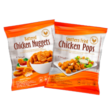 Battered Chicken Nuggets of Southern Fried Chicken Pops